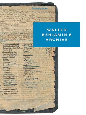 cover image of Walter Benjamin's Archive